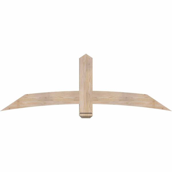 Ekena Millwork Bellingham Smooth Timber Gable Bracket, Douglas Fir, 72"W x 24"H x 3 1/2"D x 5 1/2"F, 8/12 Pitch GBW072X24X0406BEL00SDF - main